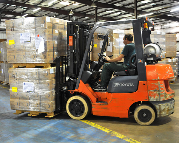Forklift Operator Training in a warehouse